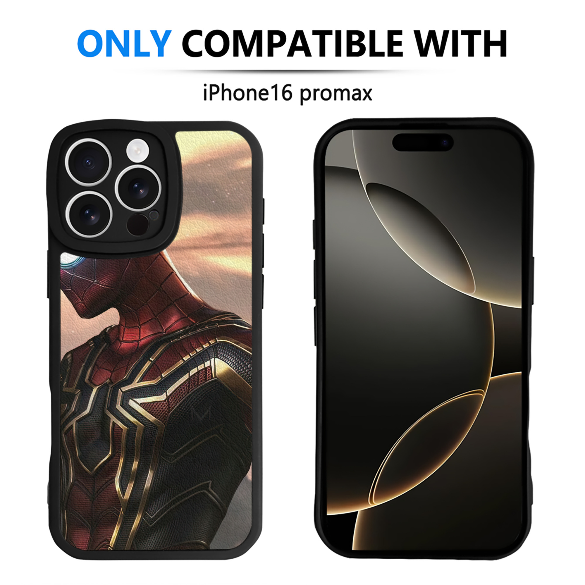 （画像用） Spider Man スパイダーマン 【iPhone 16シリーズ対応】シリコンスマホケース（レザー調） 材質：シリコン